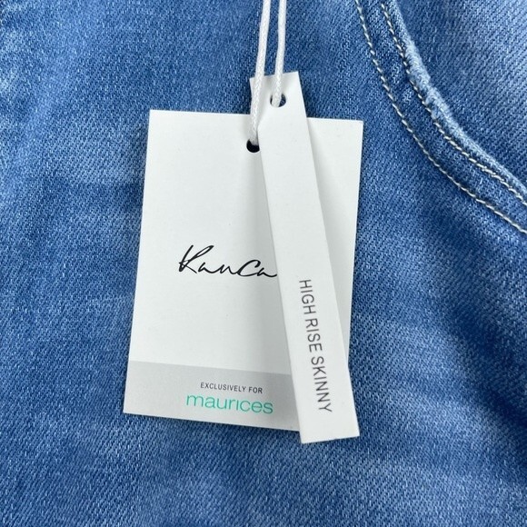 Kancan High Rise Skinny raw freyes Hem distressed Jean Size 22 NWT - Picture 4 of 6